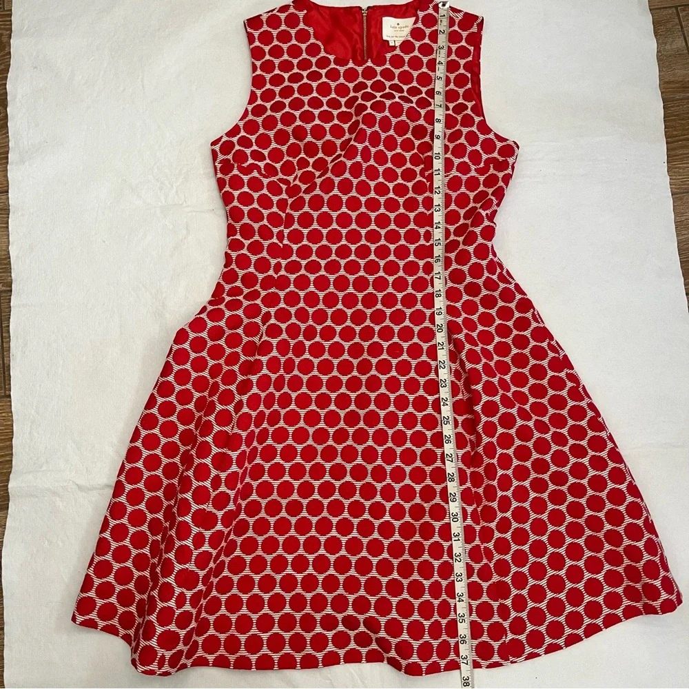 Kate Spade Cory Dress Red Polka Dot Fit & Flare - Picture 10 of 10